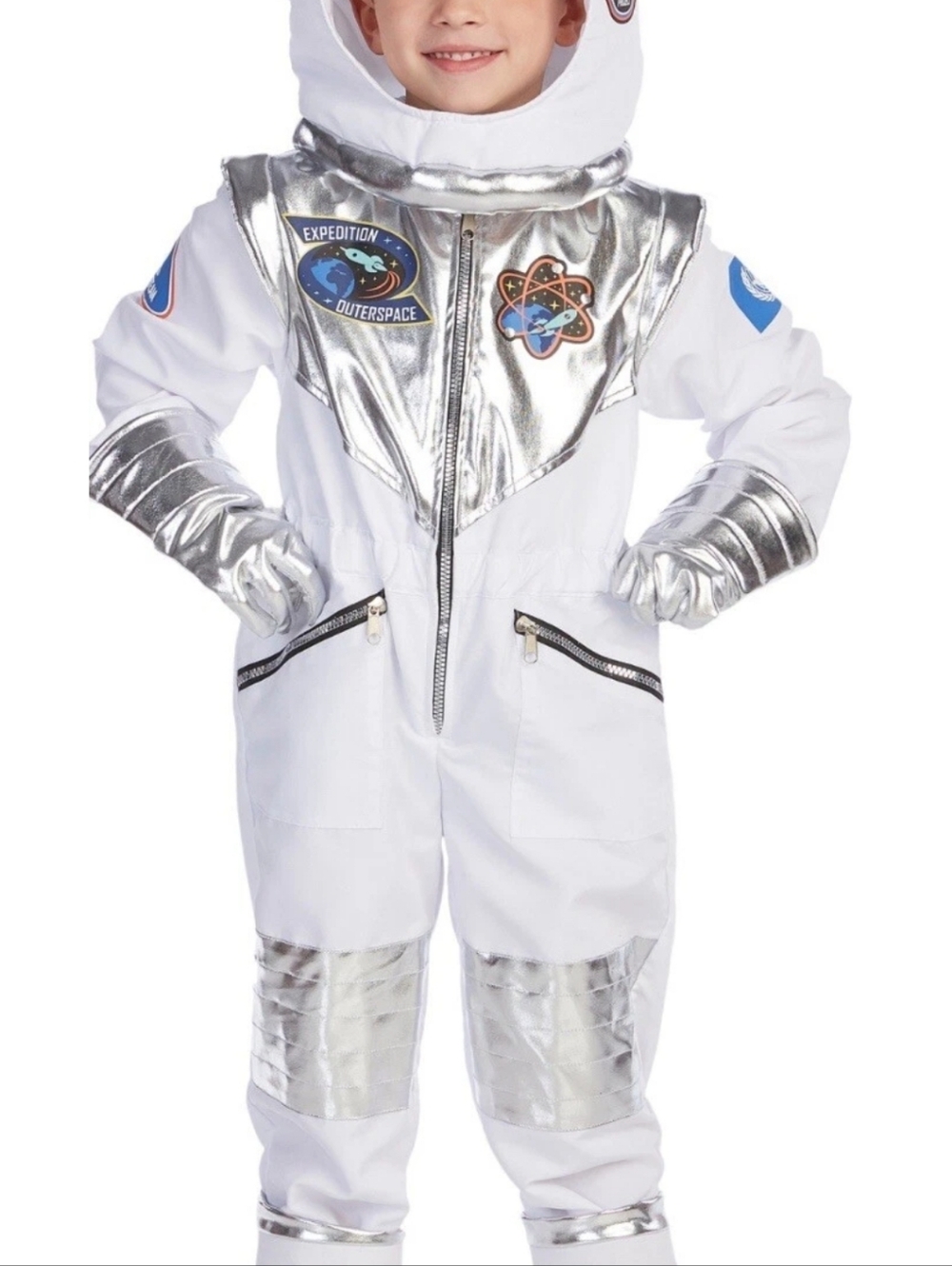 Kids Silver Outer Space Astronaut Halloween Costume-NWT-Size 8